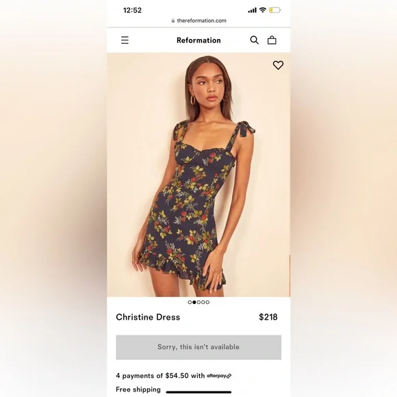 Reformation Christine Dress Clementine 4 - Picture 5 of 14